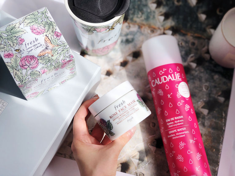 解決敏感粗糙肌｜兩步鎮靜保濕肌膚：推介Fresh玫瑰保濕面膜＋Caudalie葡萄籽水保濕噴霧