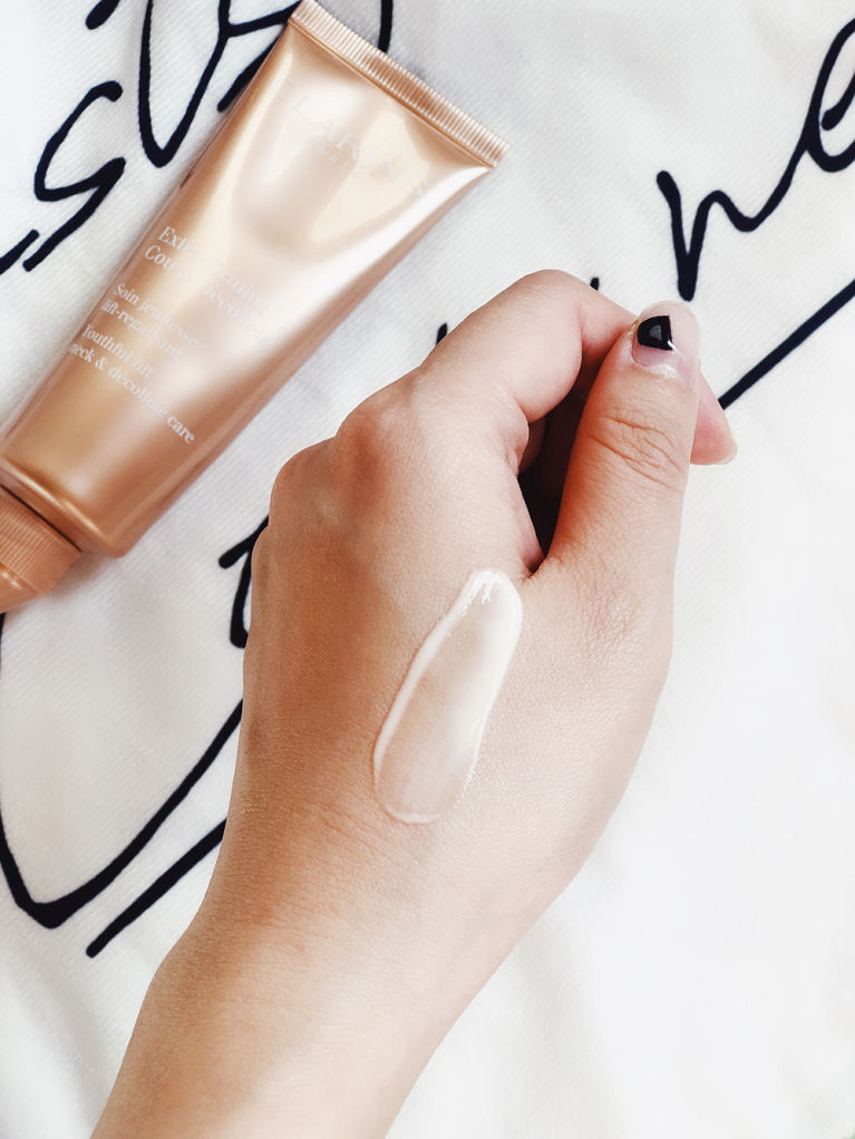 緊緻抗皺法寶：Clarins 煥顏緊緻抗皺頸霜 $740/75ml