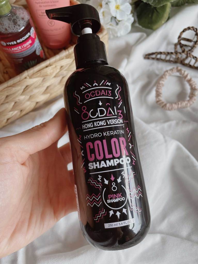 漂染髮色護理推薦💇🏻‍♀️Moroccanoil去黃紫色洗頭水＋護髮素、Ocdai3補色洗頭水、Aveda髮膜、Yves Rocher髮醋 